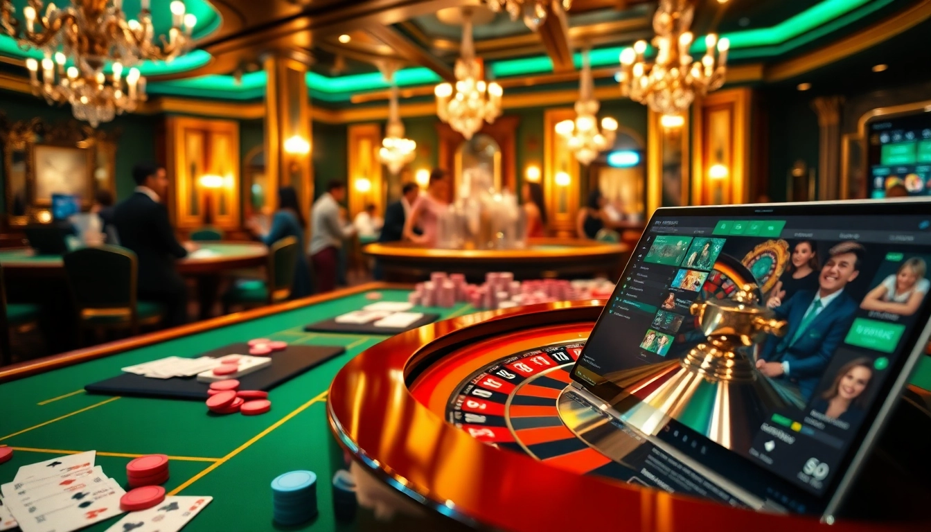 Experience the excitement of casino en ligne francais with vivid casino tables and digital interfaces.